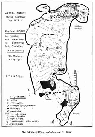 Höhlenplan Dikteion Andron